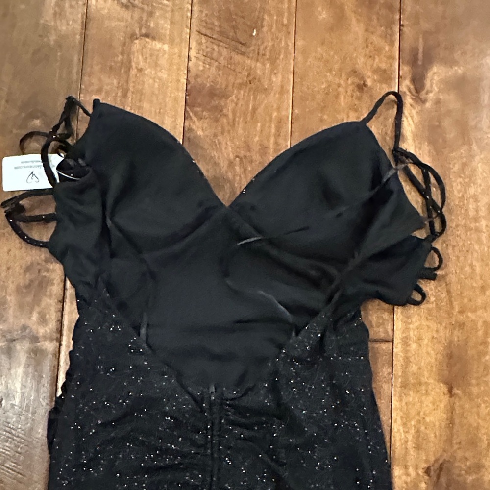Windsor Black Dress with Glitter size medium - Picture 4 of 7